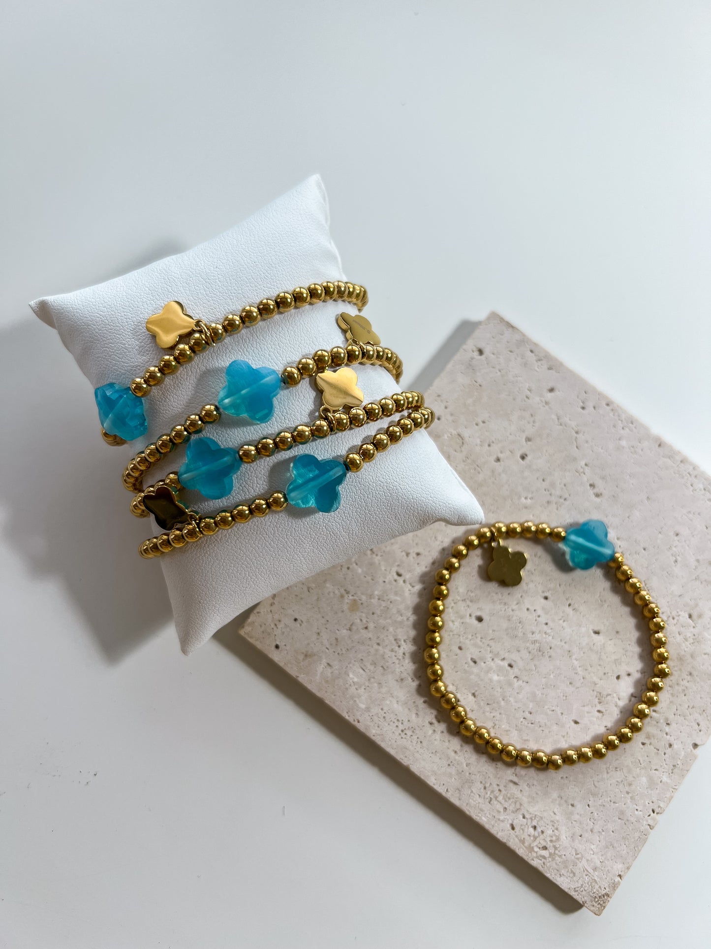 Blue SS elastic bracelet