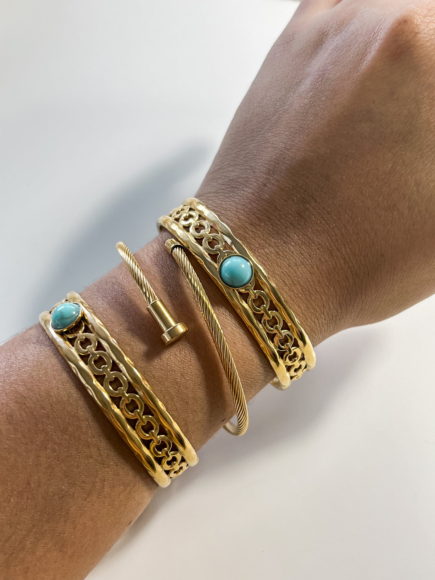 Blue SS bangle bracelet