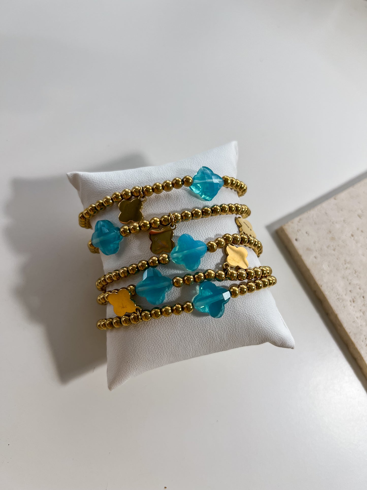 Blue SS elastic bracelet