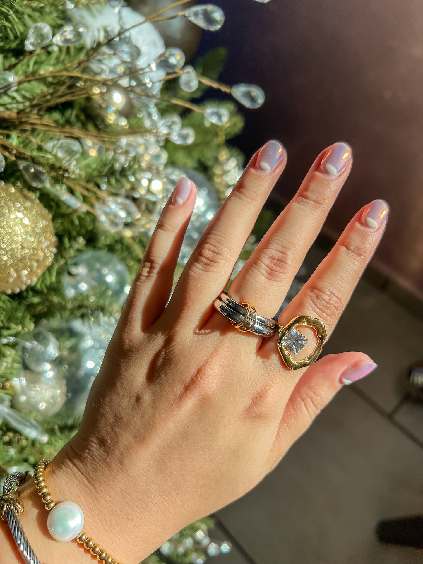 Silver+Gold ring