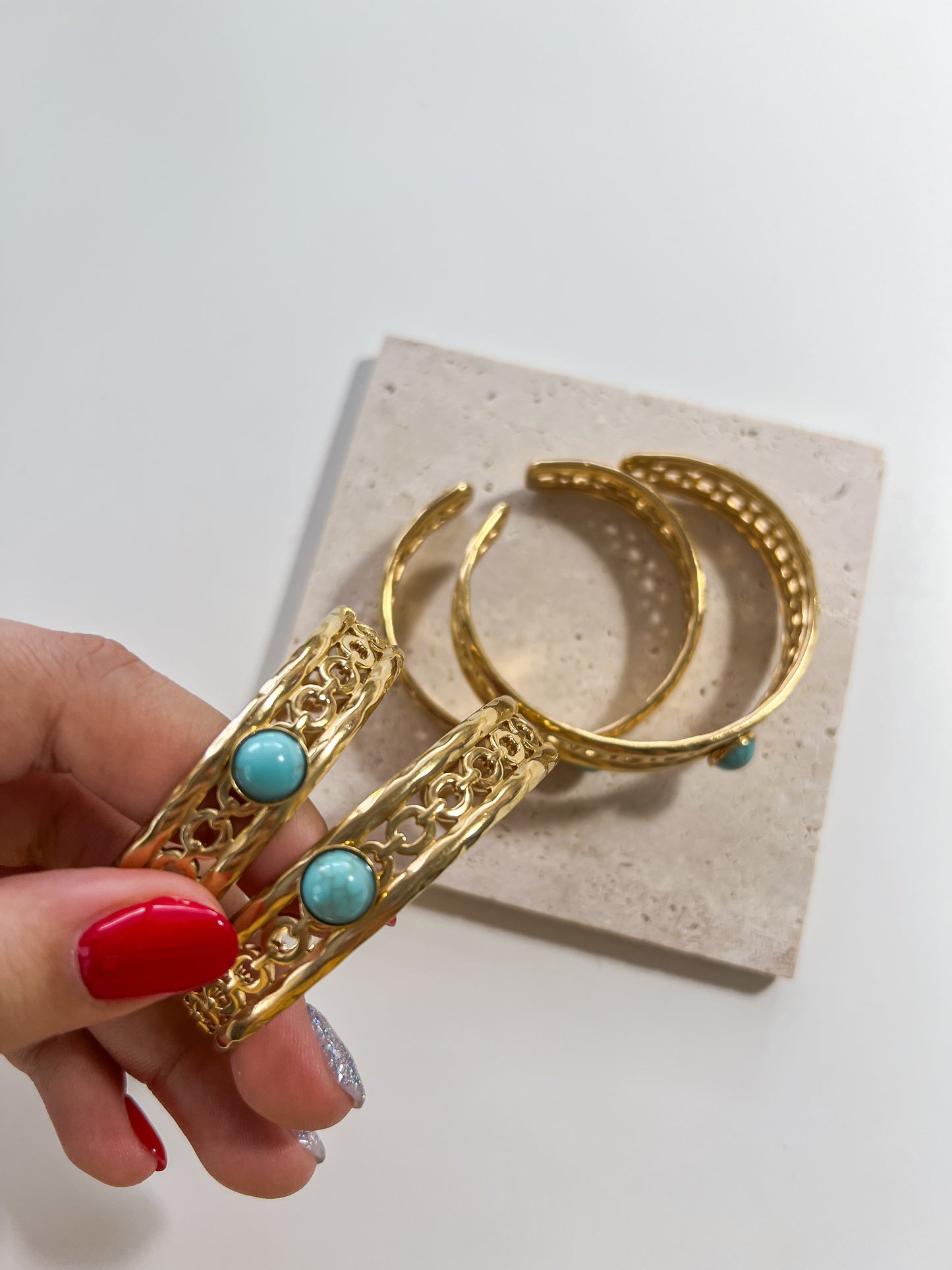 Blue SS bangle bracelet