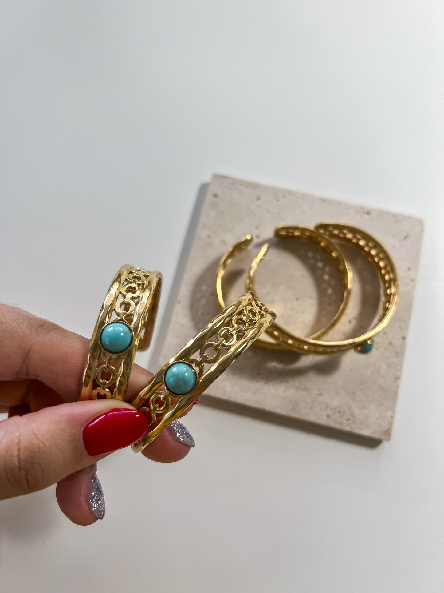 Blue SS bangle bracelet