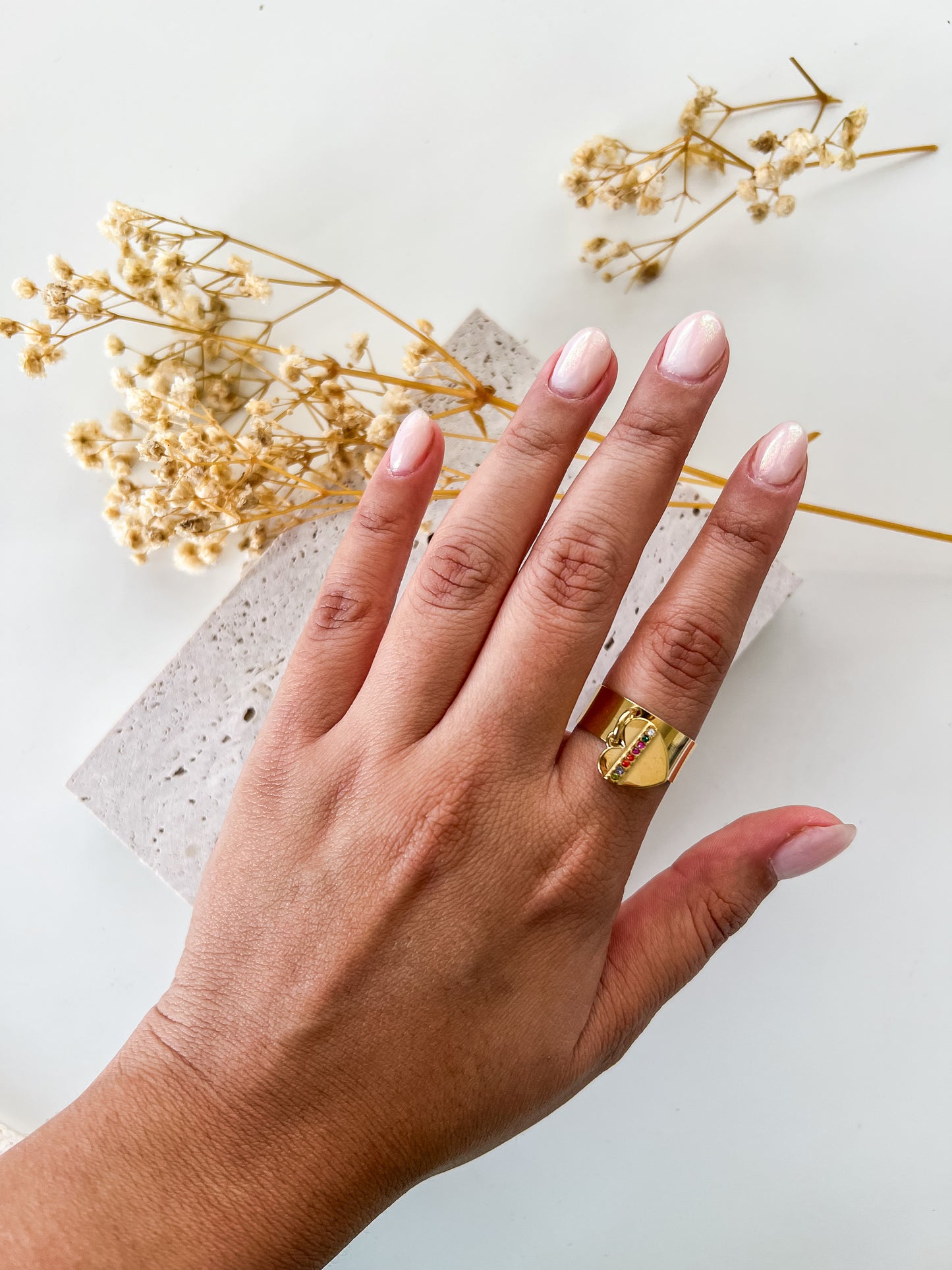 Shaped heart ring