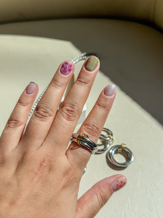 Silver+Gold ring