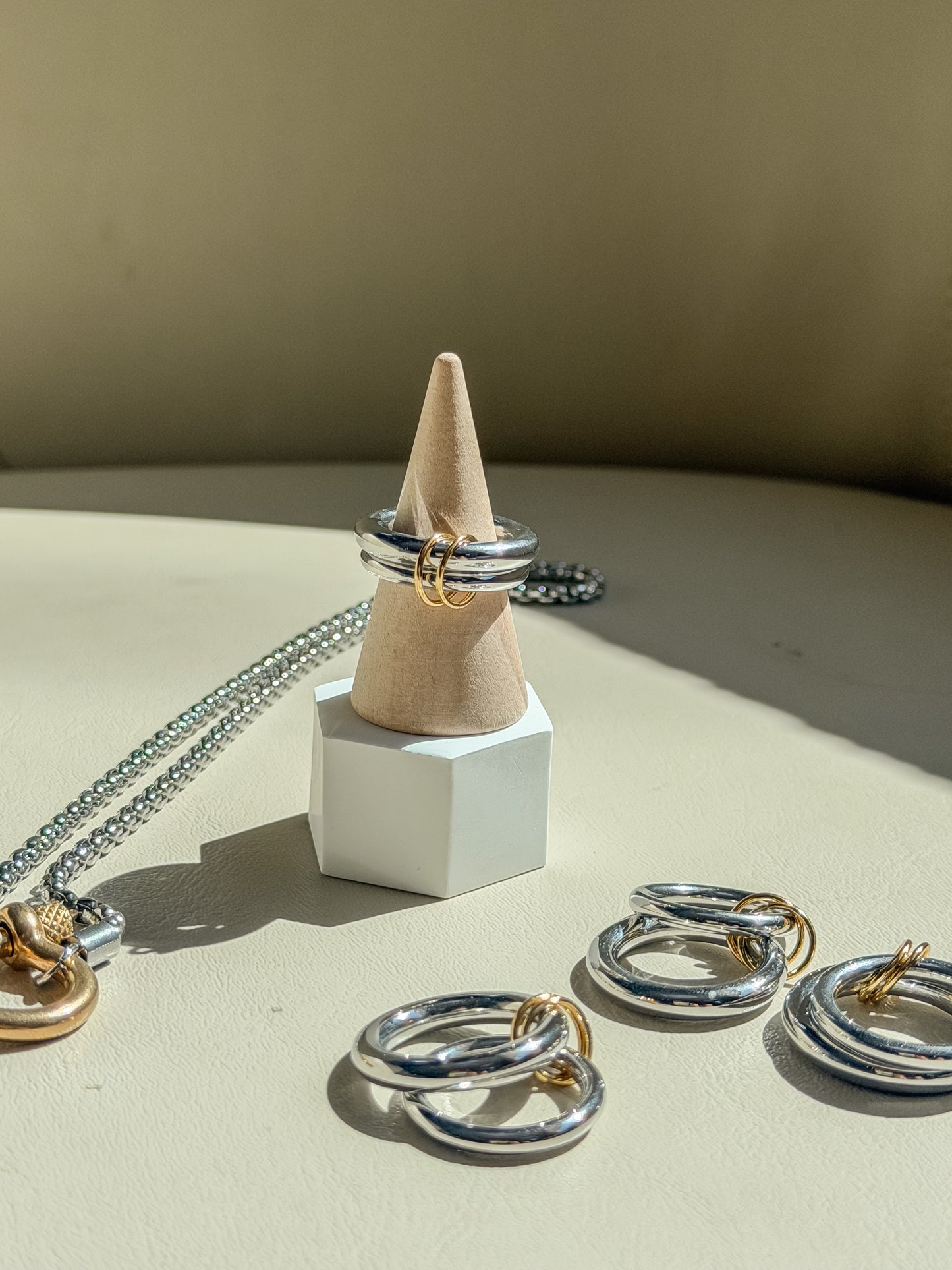 Silver+Gold ring