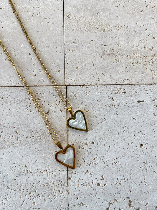 Nácar heart necklace