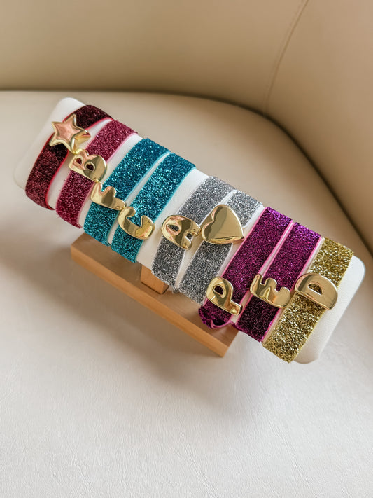 Elastic initial bracelet