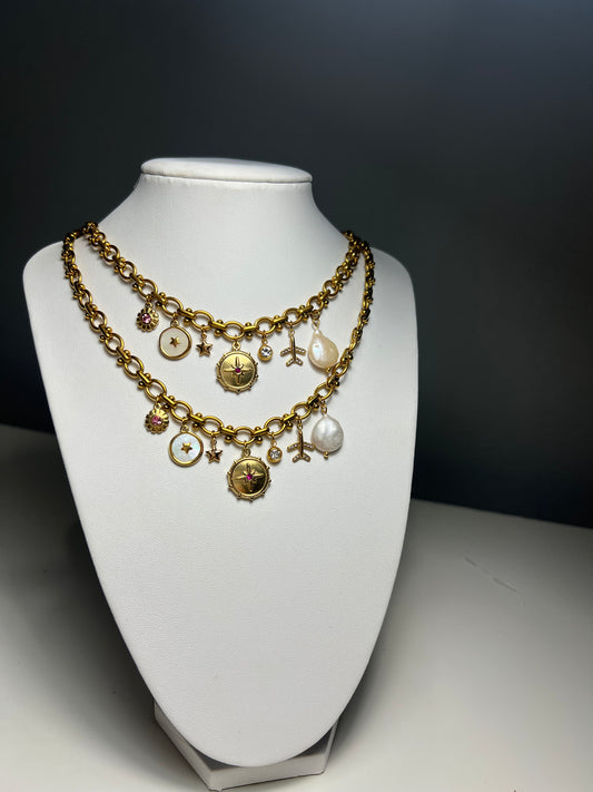 Charm travel necklace
