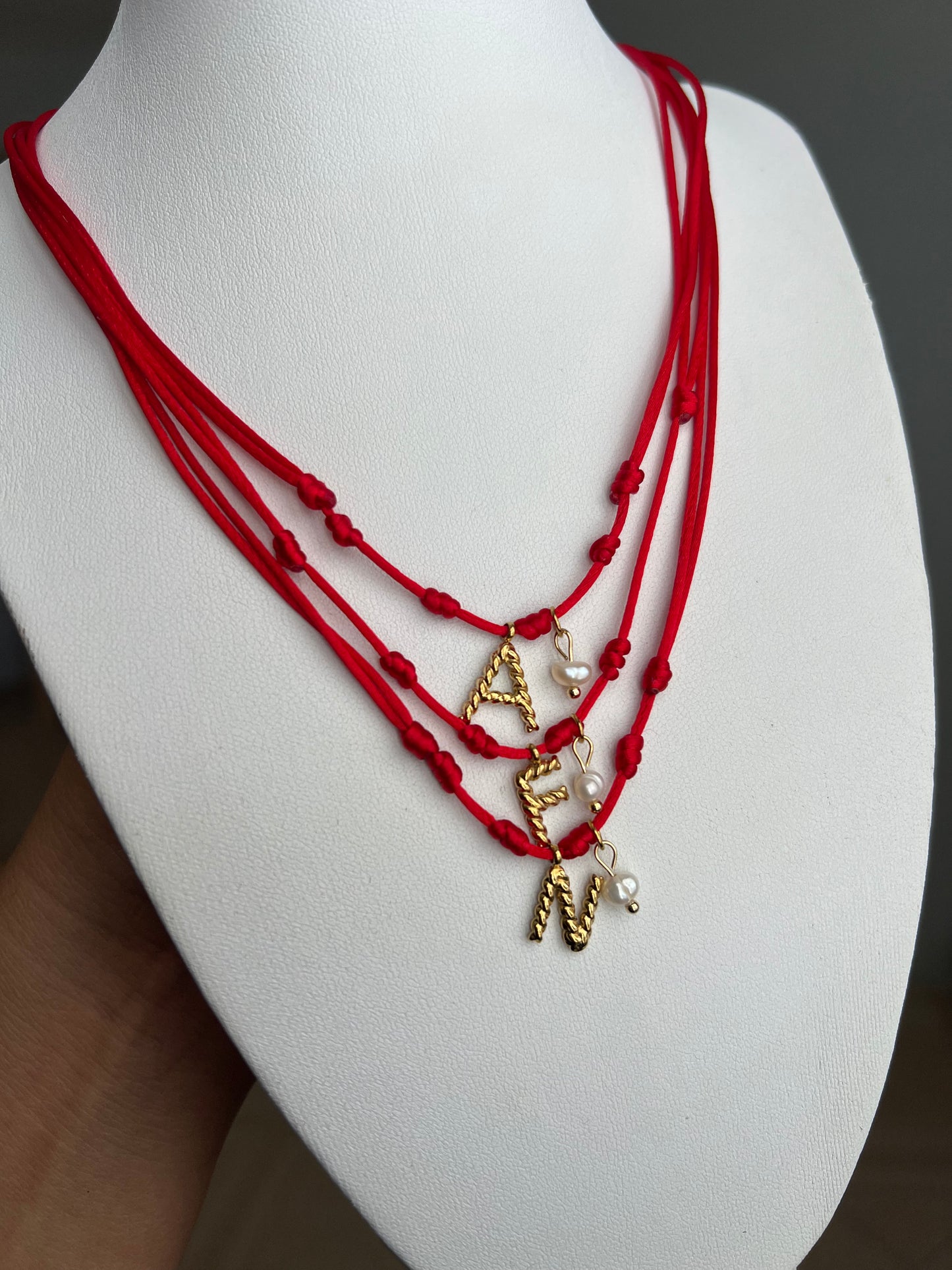 Initial pearl necklace