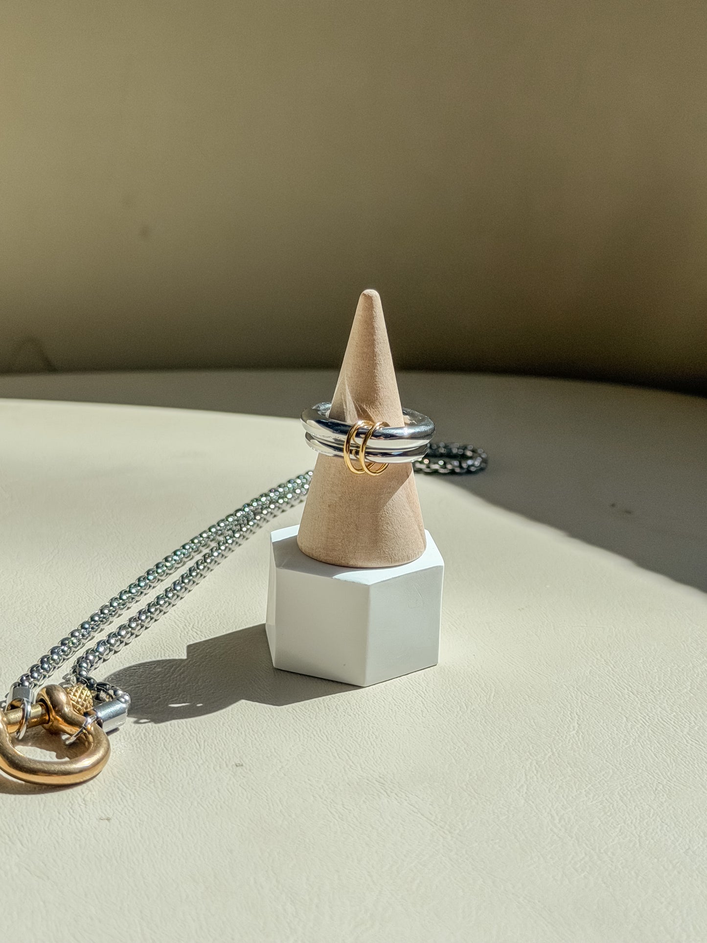 Silver+Gold ring